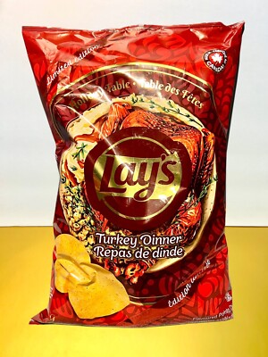   New Canada Limited Edition LAYS Turkey Dinner Potato Chips Giant Bag 20oz