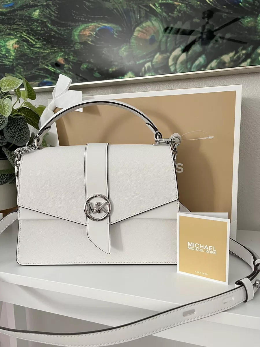 NWT Authentic MK Greenwich Medium Saffiano Leather Satchel Style