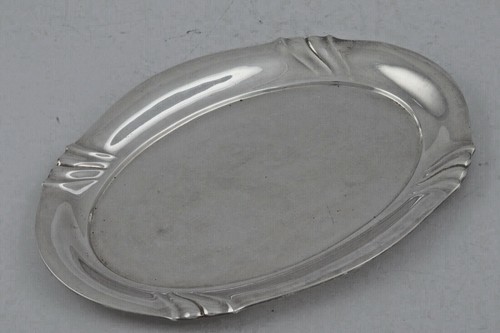Vassoio ovale argento 800 antico fratelli audaci svevi Gmünd 216,61gr. 952 - Foto 3 di 10
