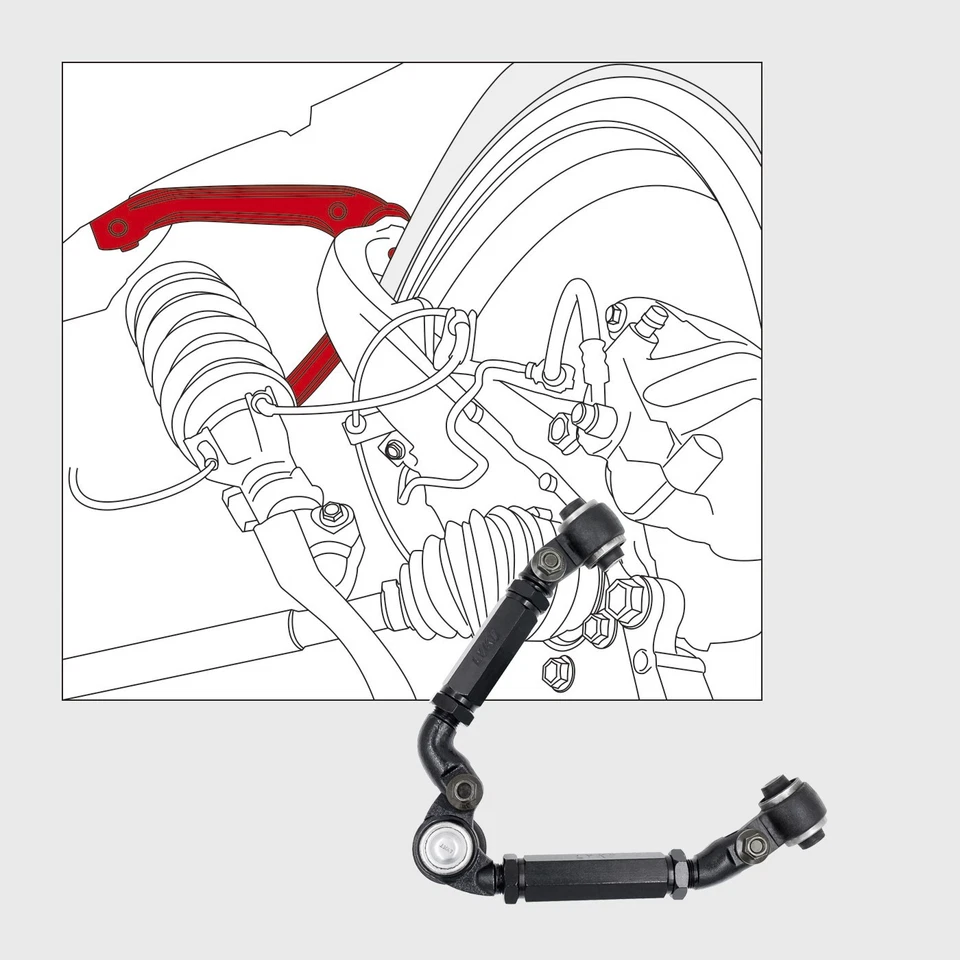 LYKT 4pcs Front&Rear Camber Adjustable Arms for Infiniti G25/35/37、2015 Q40 Foto 3 de 4