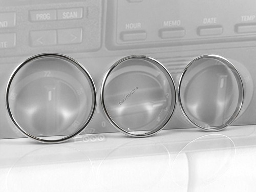 For Bmw 5 E34 1988-1996 Aluminum Polished Air Con Control Surrounds Rings 3pcs - Picture 4 of 9