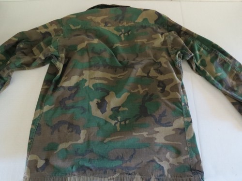Vintage USMC Combat Uniform Woodland Camouflage Jacket Small - Short - Very Good - Picture 17 of 20