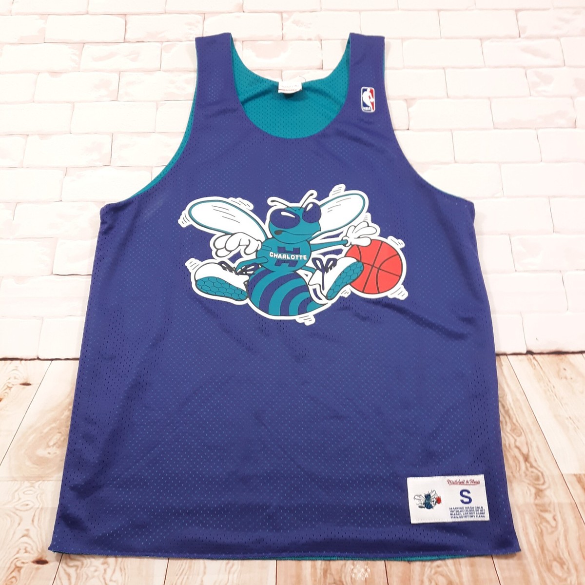 Charlotte Hornets Mitchell Ness Reversible Jersey NBA Purple