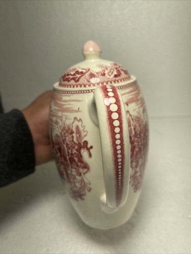 Caffettiera Johnson Brothers Transferware HISTORIC AMERICA rosa - Foto 6 di 16