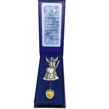 Dream Angel Suncatcher Hanging Ornament Yellow Stone Elegant Silver Ornament