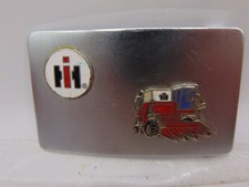 Vintage Belt Buckle International Harvester Combine Farm Farmer 3 1/4" Wide