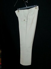 Vtg 70 80s Sears Perma Press Slacks Pants Bone Beige Disco Hipster Retro 34-29