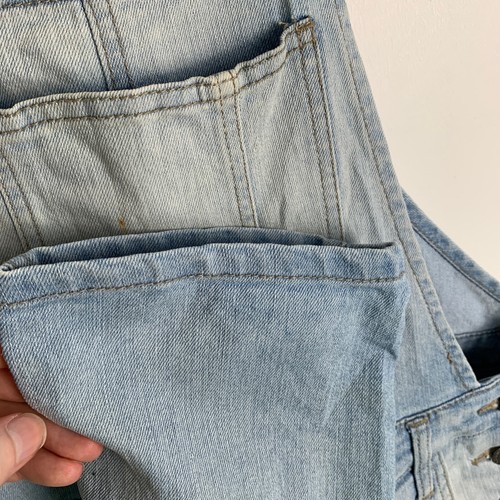 LEI Blue Light Wash Denim Straight Leg Dungarees Girls' Size Medium M - Picture 4 of 14