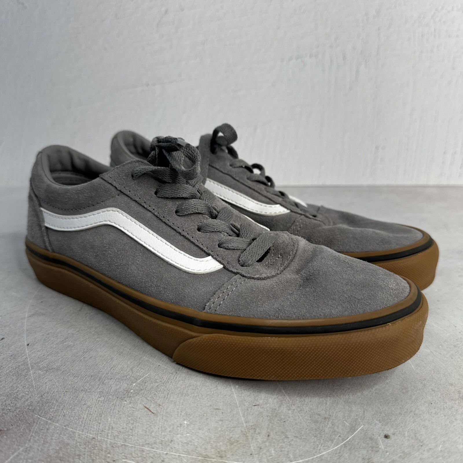 Scarpe da ginnastica Vans Youth 6 Ward sneaker basse scamosciate grigio ghiaccio gomma Classic Core Basic