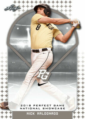 NICK MALDONADO ''1ST EVER PRINTED'' 2018 LEAF PERFECT GAME ROOKIE CARD #109! 