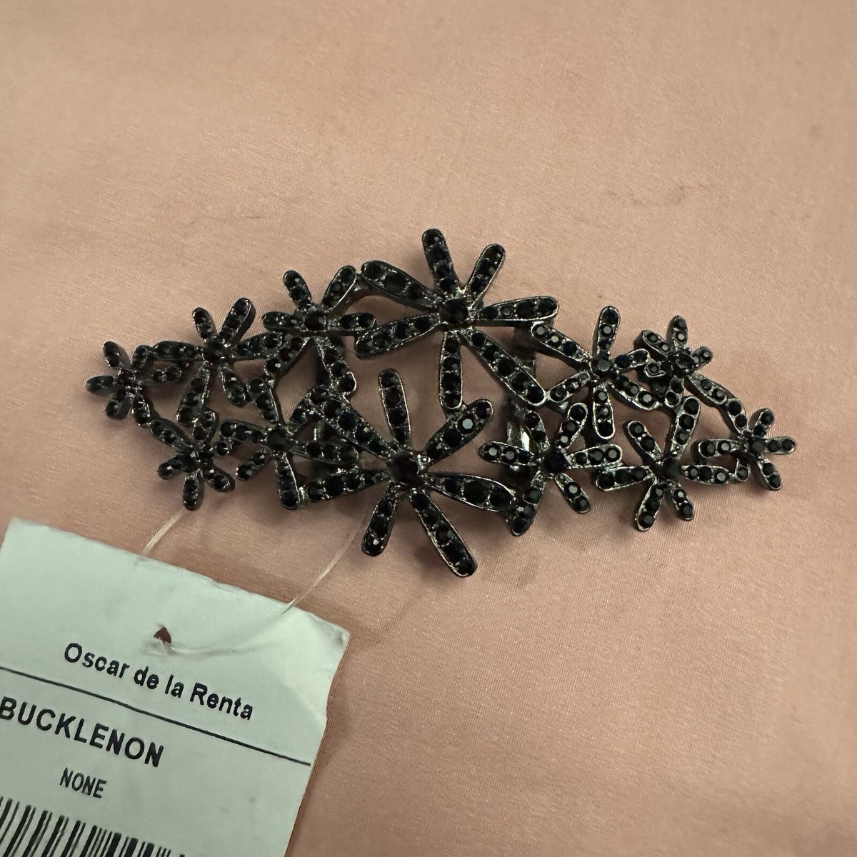 NWT Oscar De La Renta Black Crystal Belt Buckle | eBay display picture 3