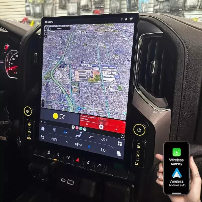 15.6" Radio For Chevrolet Silverado GMC Sierra 2019-2023 Tesla Vertical Screen