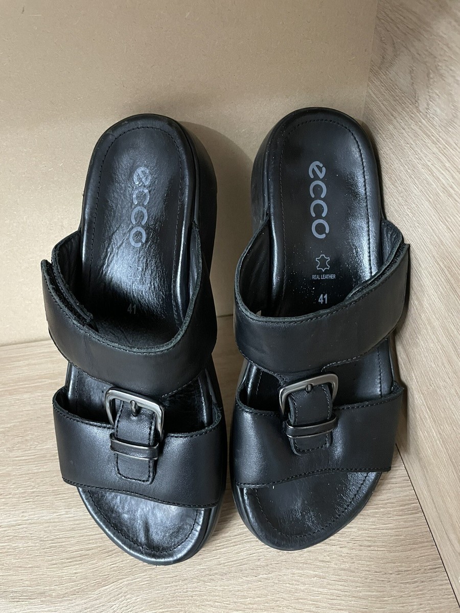 ECCO Mens Flowt LX M Leather Open Sandals, Black, UK EU 41