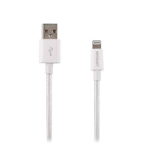 Verizon (CABLGHTWHT - M) 4Ft Charge and Sync Cable for iPhones - White