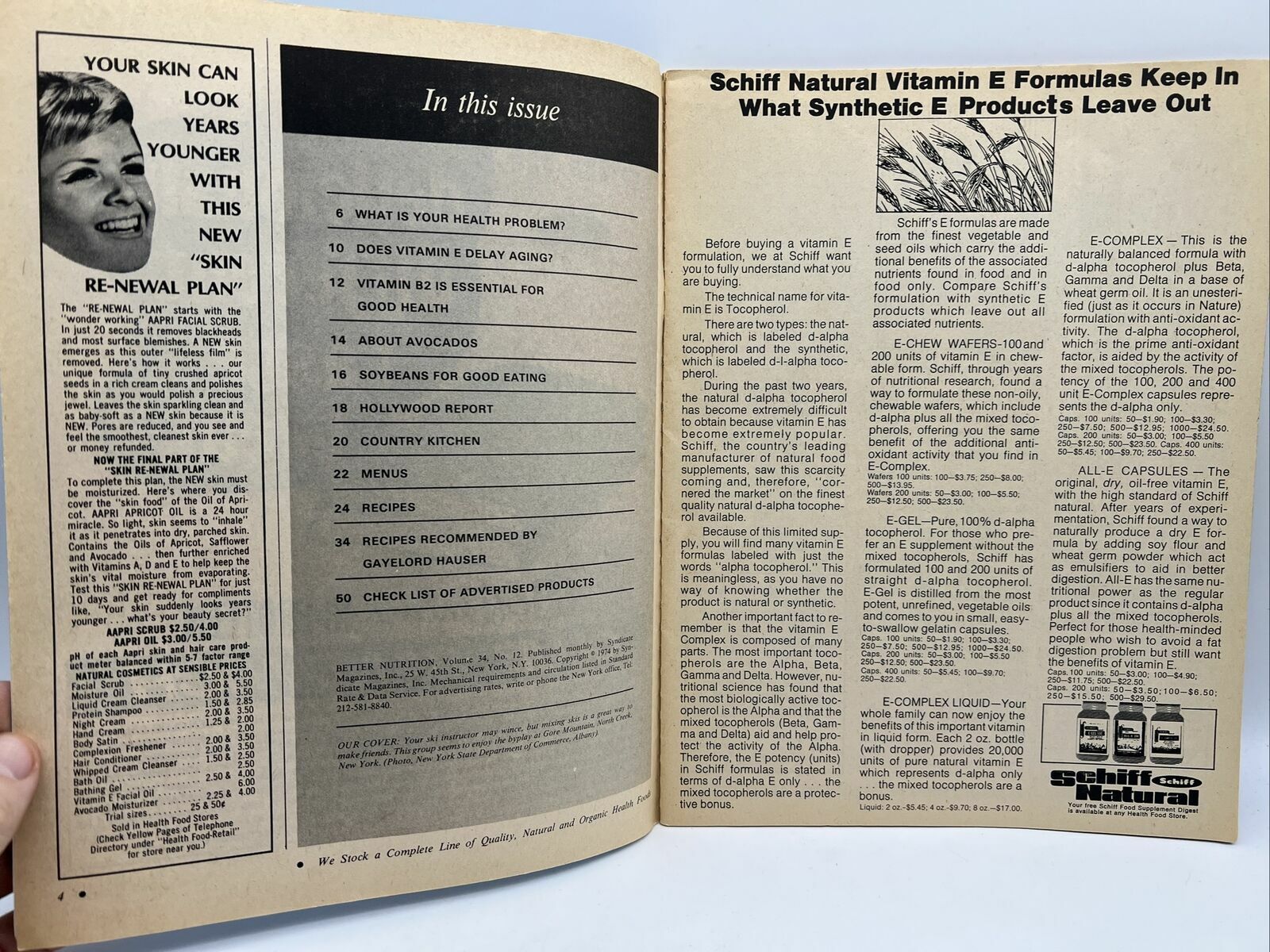 1974 DECEMBER KRAMER'S BETTER NUTRITION Health Food Journal Magazine Product Ads