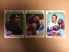 Glenn Resch  NY Islanders Signed 1975-76 Topps hockey card COA