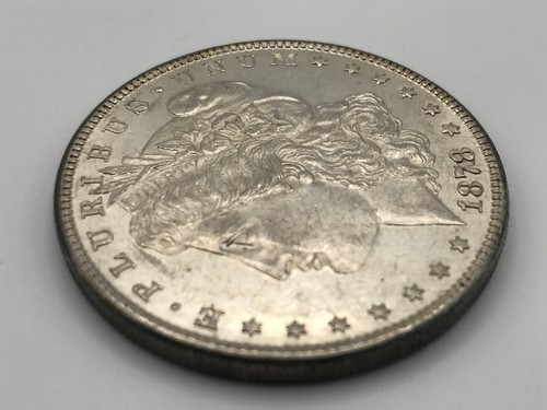 1878 S Morgan Silver Dollar 90% Silber 1 $ US Münze schöner Glanz leichte Tönung - Bild 10 von 20