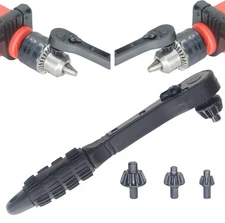 2 in 1 Drill Chuck Ratchet Two-head Spanner Key Drill Chuck Ratchet Wrench Tool