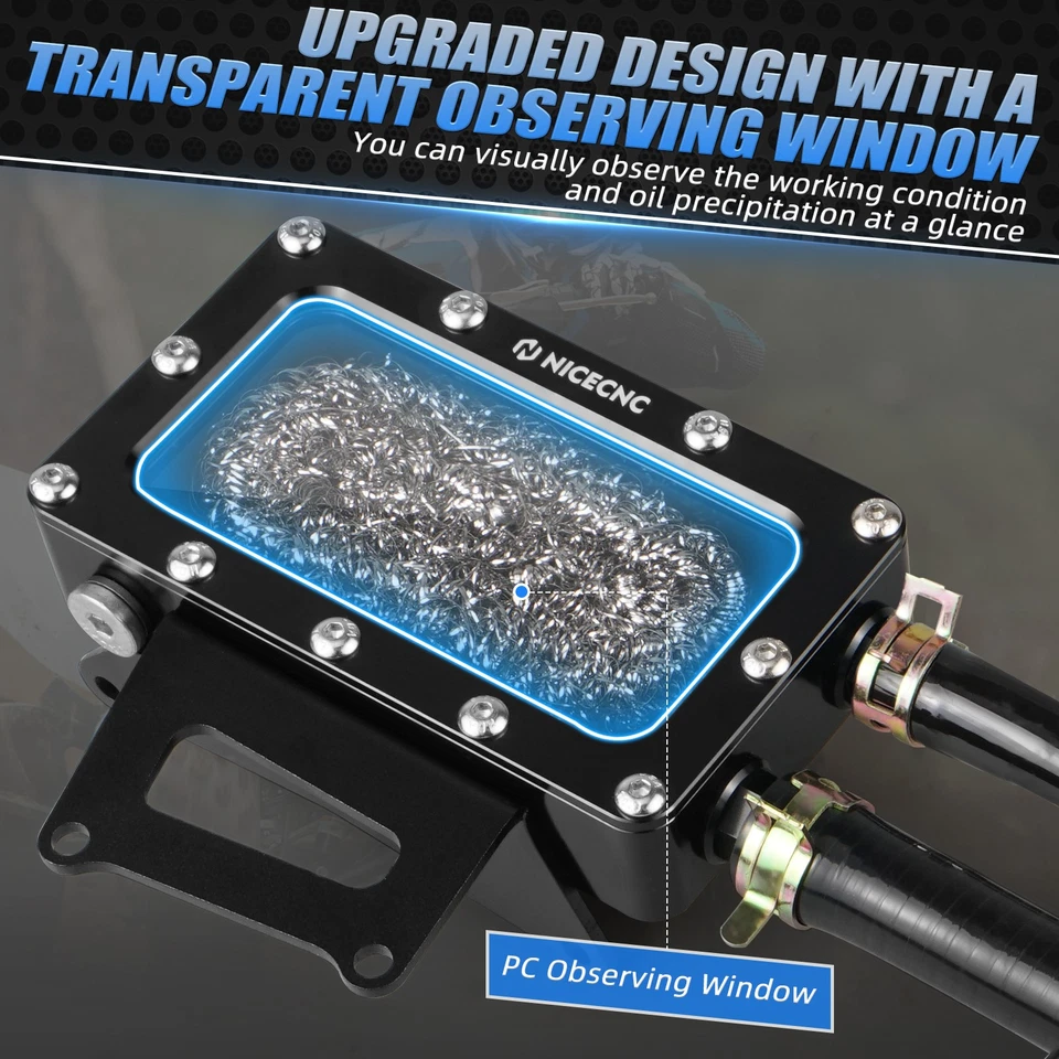 NICECNC Oil Breather Vent Box With Hose Kit For Yamaha Raptor 700 700R 2011-2024 — 第 2/4 张图片