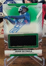 Josue de Paula Los Angeles Dodgers Topps Pro Debut Chrome Jumbo Patch auto /99