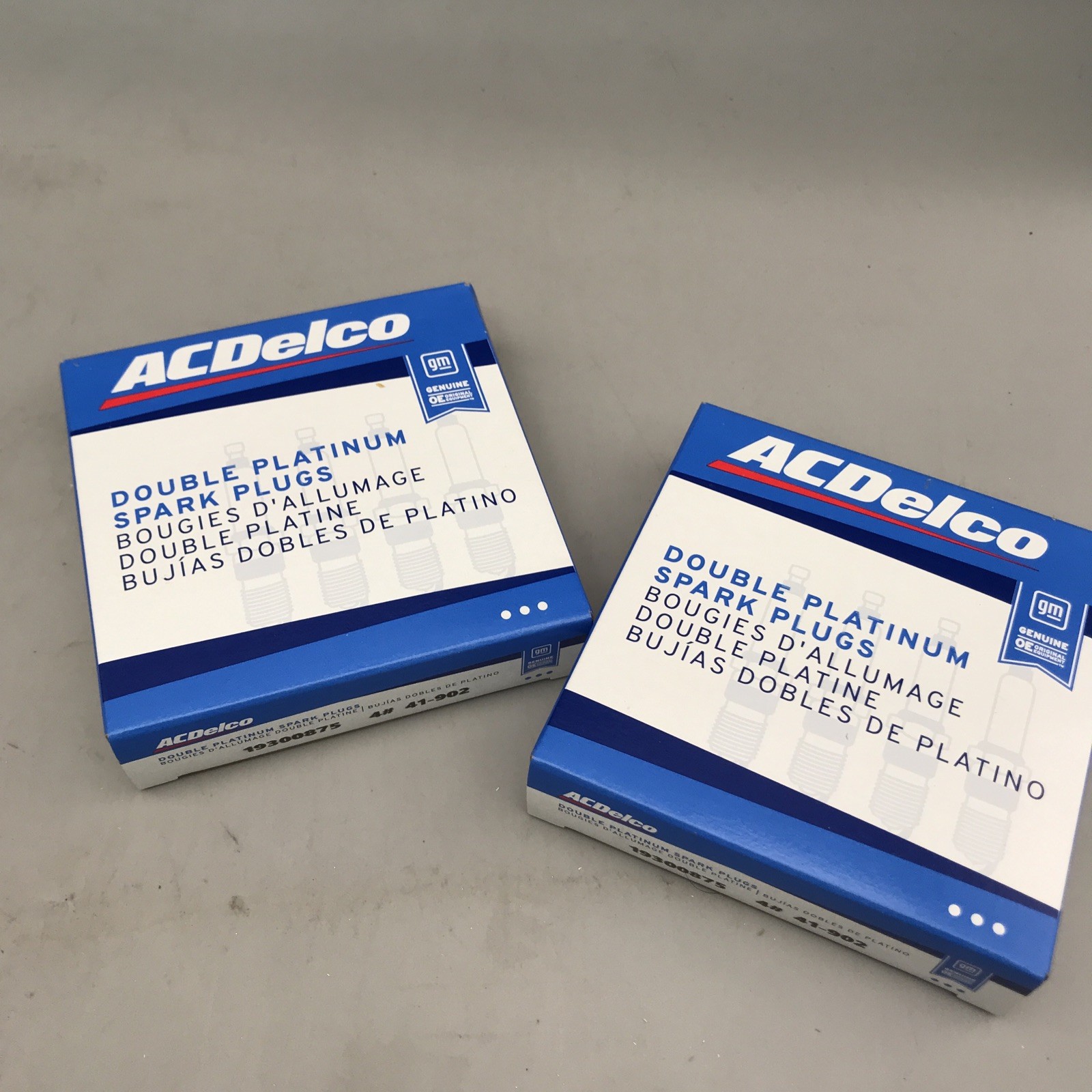 Set Of 8 GENUINE GM ACDelco Double Platinum Spark Plugs 41-902 19300875 New