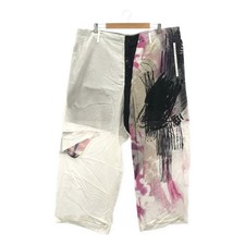 YOHJI YAMAMOTO POUR HOMME 2025SS Grey Printed Pants Rayon White Used  From Japan