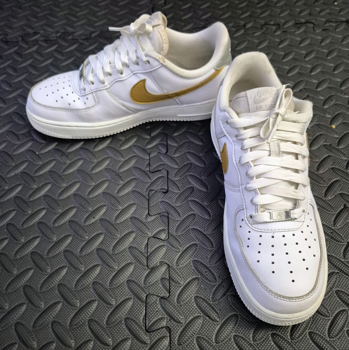 Nike Air Force 1 '07 White Metallic Gold W for sale | eBay