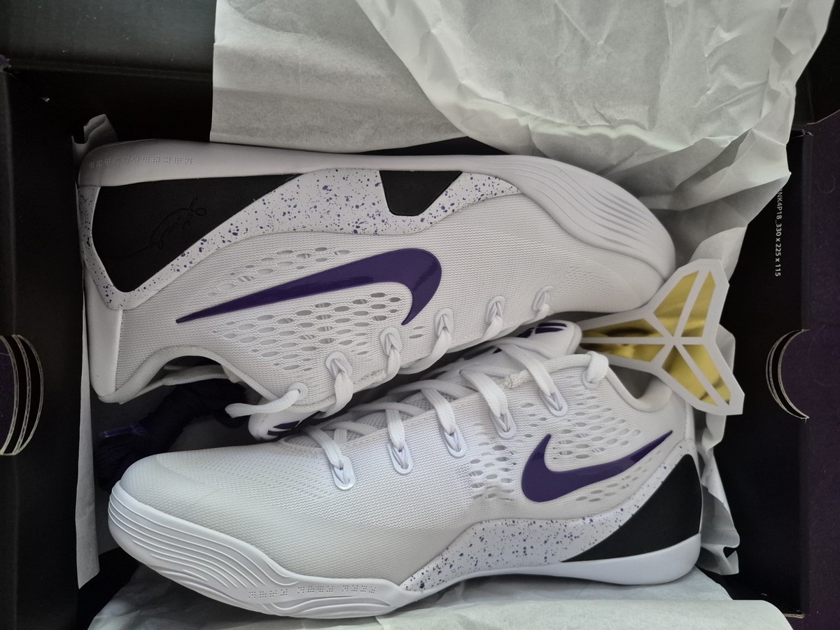 Nike Kobe 9 Elite Low EM Protro Mens Size 10.5 White