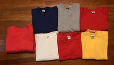 Vintage Blank Crewneck Sweatshirt Lot Of 7