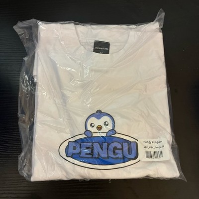 Pudgy Penguins PENGU Penguin Design White T-Shirt (Medium) M ThreadLab