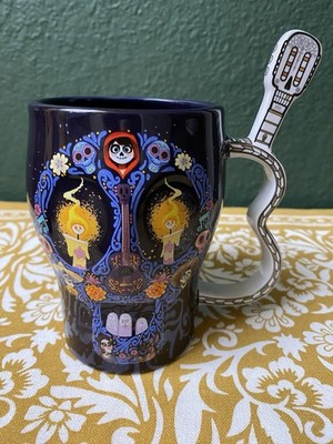 Rare Disney's Coco ''Remember Me'' Miguel Guitar Sugar Skull Coffee Mug