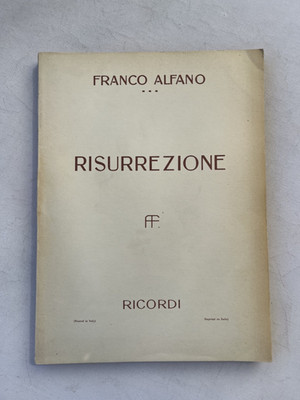 Noten. Alfano. Risurrezione. Klavierauszug mit italienischem Text.