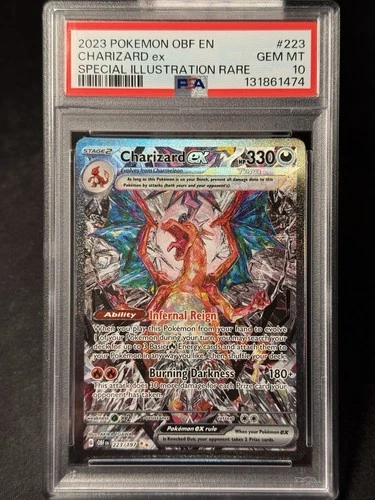 Charizard EX 223/197 PSA 10 Pokemon Obsidian Flames SV03 SIR