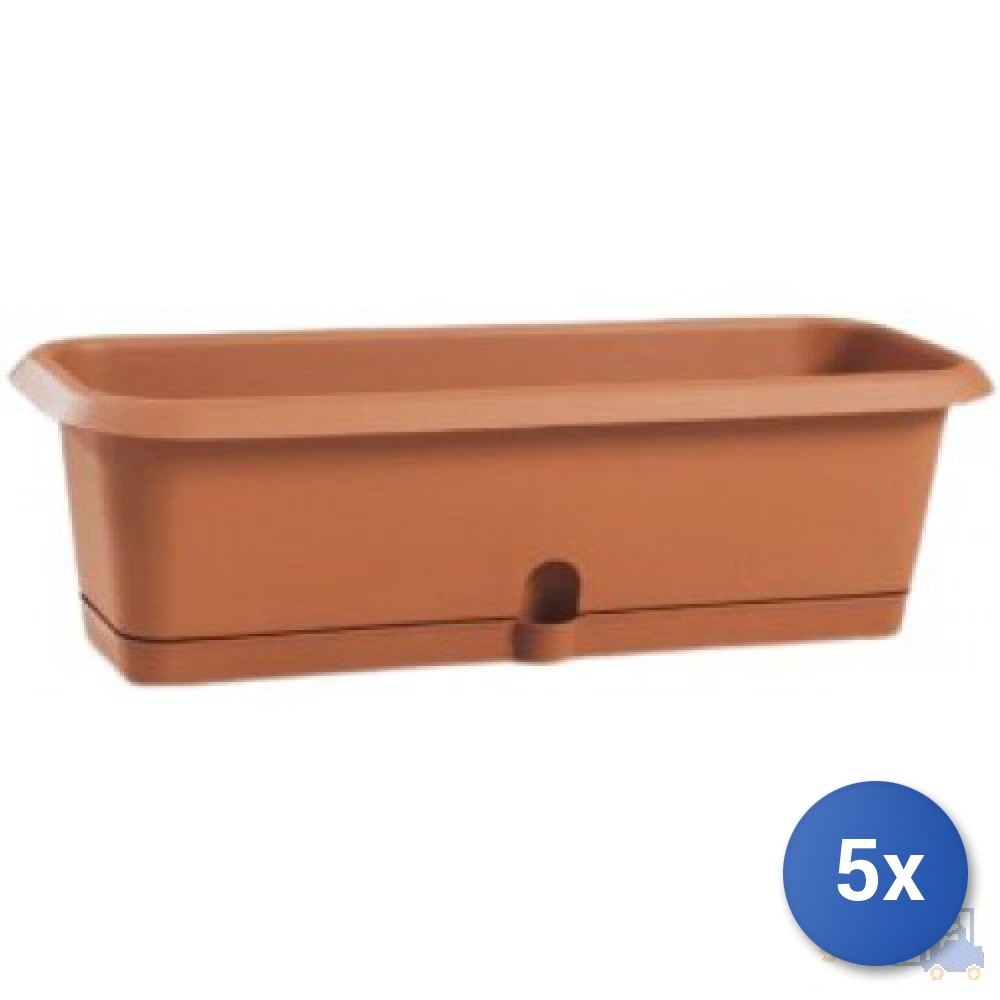 Offerta 5 Pezzi Cassetta Plastime con Riserva Terracotta