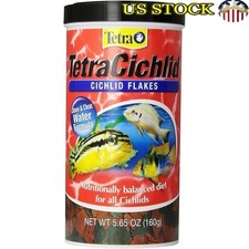 Cichlid Food Flakes Protein Rich Daily Feed Optimal Health Clear Water Formula