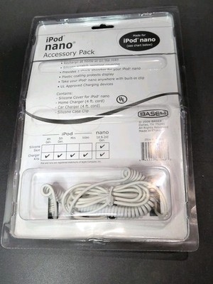 Ipod Nano Accessories Pack Home Charger Car Charger Pink Case | eBay