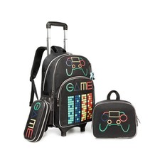 Rolling Backpack Boys Kids Rolling Backpack with Wheels for Boys Wh... Fast Ship
