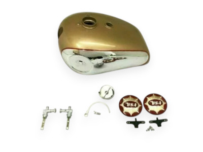 Fit BSA Gold Star Catalina 2 Gal Golden Fuel Tank +Cap Tap Badges Breather Pipe