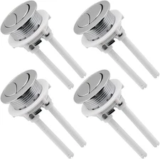 4Pcs 38mm Toilet Tank Push Button, Dual Flushing Silver 