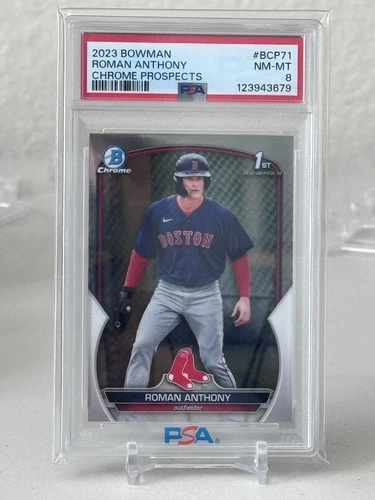2023 Bowman Chrome Prospects Roman Anthony #BCP-71 (RC) Boston Red Sox PSA 8