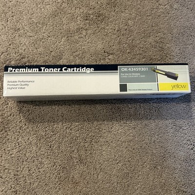 OKI Yellow Toner Cartridge Okidata New In Box C3400 C3530 C3600 OK-43459301