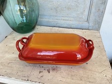 B9483 Alter, sehr großer Emaille Bräter - BRATREINE - Bratenpfanne - Email