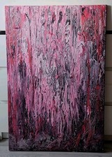 Bild auf Leinwand Gemälde Abstrakt  Handgemalt 60x90