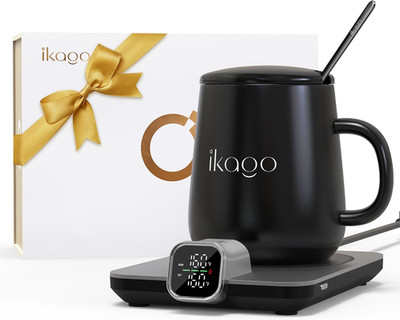 Coffee Mug Warmer & Ikago Mug Set, Accurate Temperature Control Smart Heated Mug