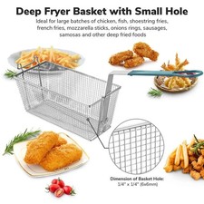 2 X Commercial Fryer Frying Basket Chip Fish Deep Fat Takeaway 336x165x152mm UK