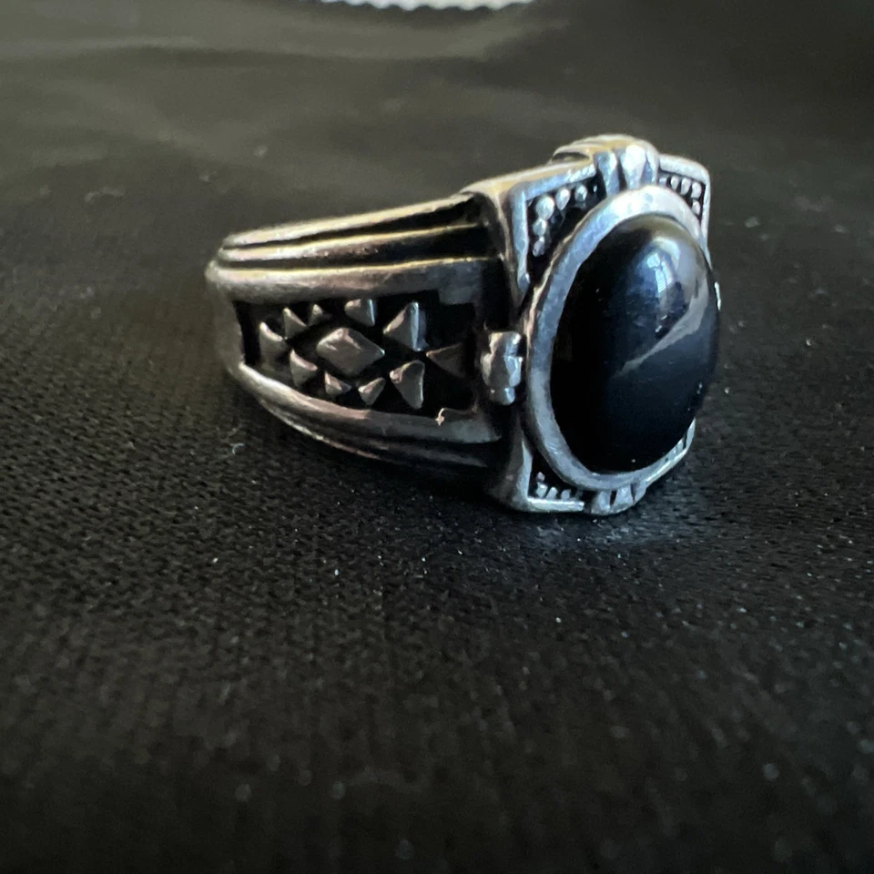 Часы и цвета перекресток 925 пробы кольцо оникс камень мужской размер 7 - Изображение 3 из 4