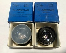 Vintage EL-OMEGAR Enlarging Lenses 50mm 75mm f/3.5 Made in Japan Untested