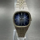 Seiko Watch Women 19mm Blue Dial Silver Tone Rectangle Manual Wind Runs 11-3949