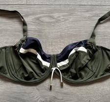 Prima Donna Ocean Drive Bikini Top - Dark Olive - UK 36E/EU 80E/FR 95E - BNWT 