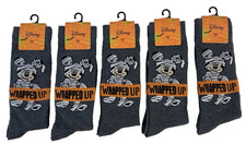 Lot of 5 Disney Wrapped Up Crew Socks Mickey Mouse Mummy Size 6 1/2-12 New